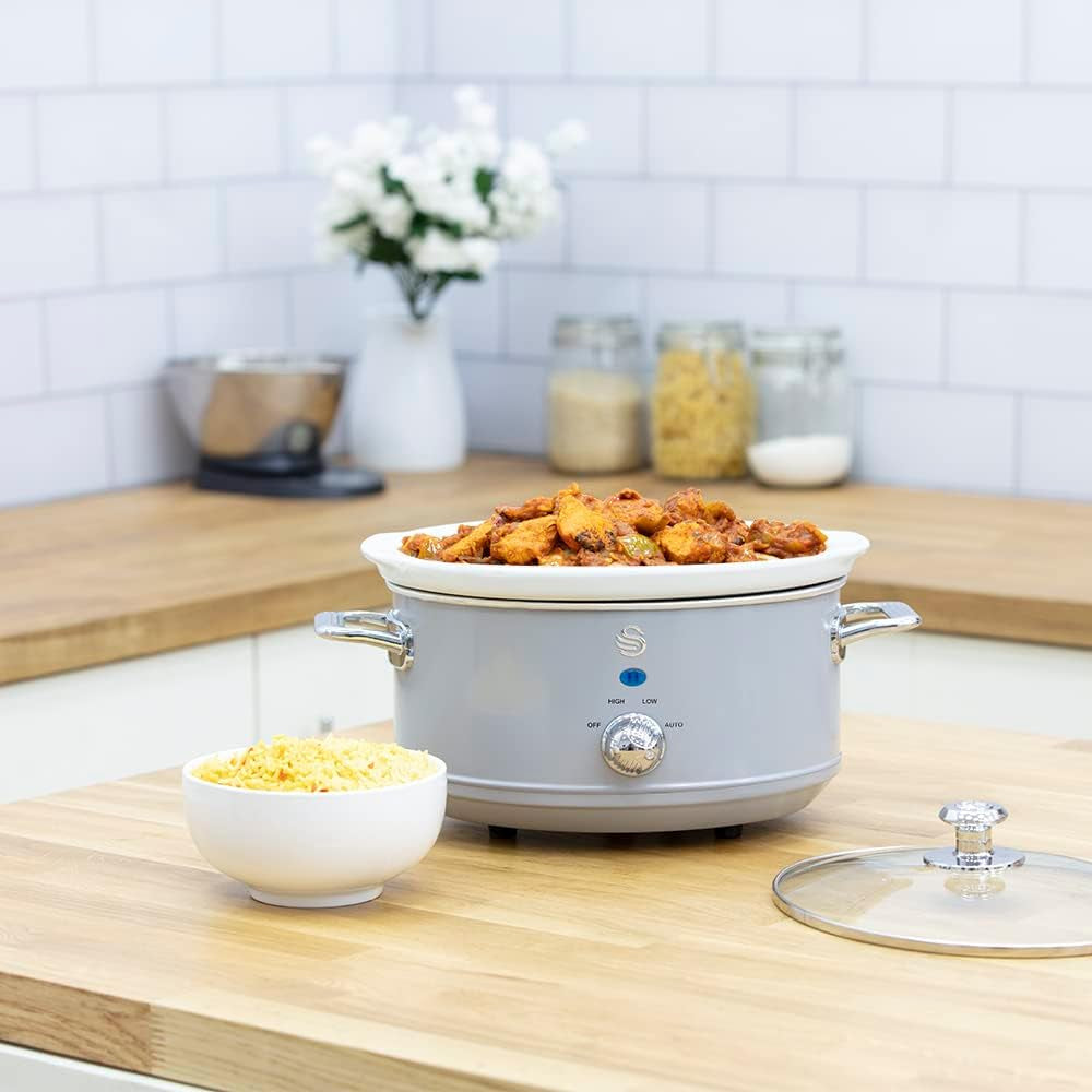 Olla de cocción lenta Swan Retro SF17021GRNEW 3,5 litros, 200 W Naty Shop