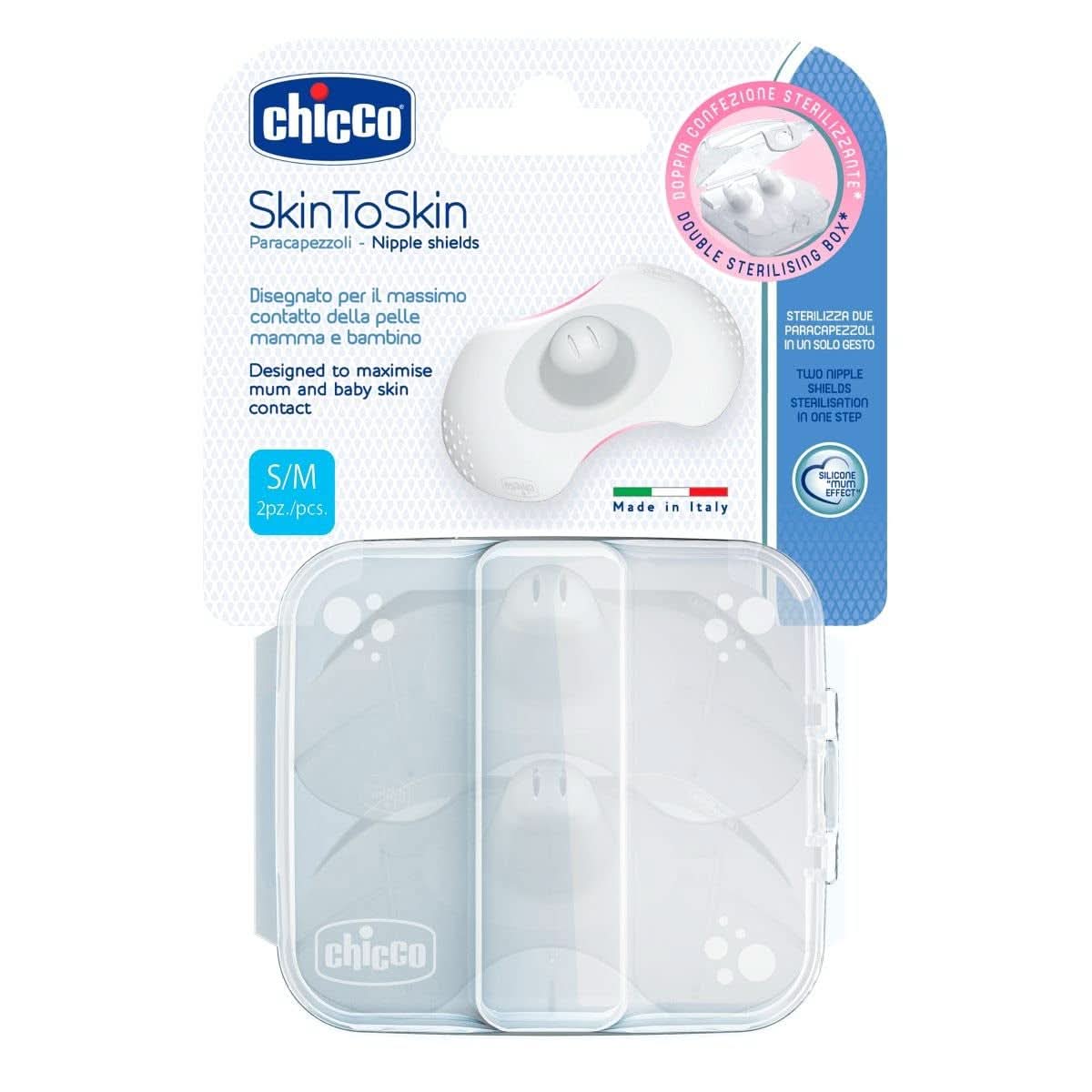 Chicco Skintoskin protector de pezones, silicona, transparente, 6uds Alimentación y Accesorios Lactancia Bebe Naty Shop