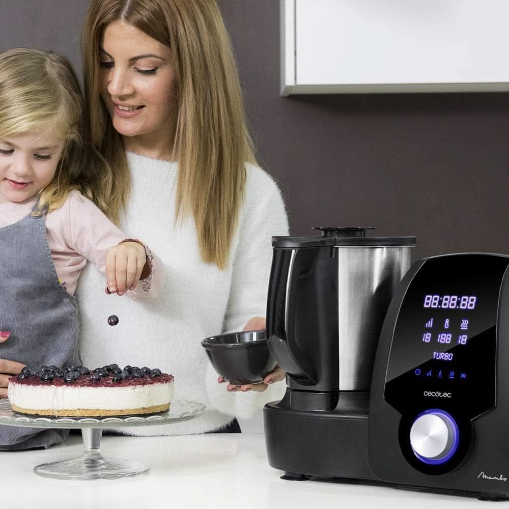 Cecotec Mambo 6090 Multifunktions-Küchenmaschine, 1700 W, 23 Funktionen, Krug Mit Fassungsvermögen 3,3 L, 3 Teller Gleichzeit, 10 Geschwindigkeitsstufen, Timer Robots de cocina y batidoras Naty Shop