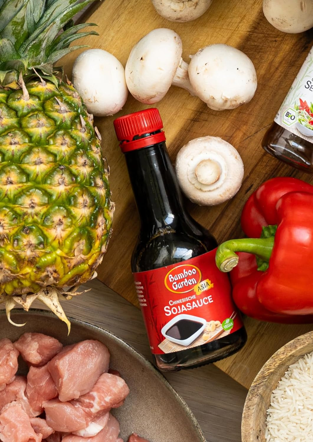 Bamboo Garden - Chinesische Sojasauce, Würzsauce für Fleisch, Geflügel, Gemüse und vieles more, 1 x 200 ml (Verpackungsdesign kann abweichen)