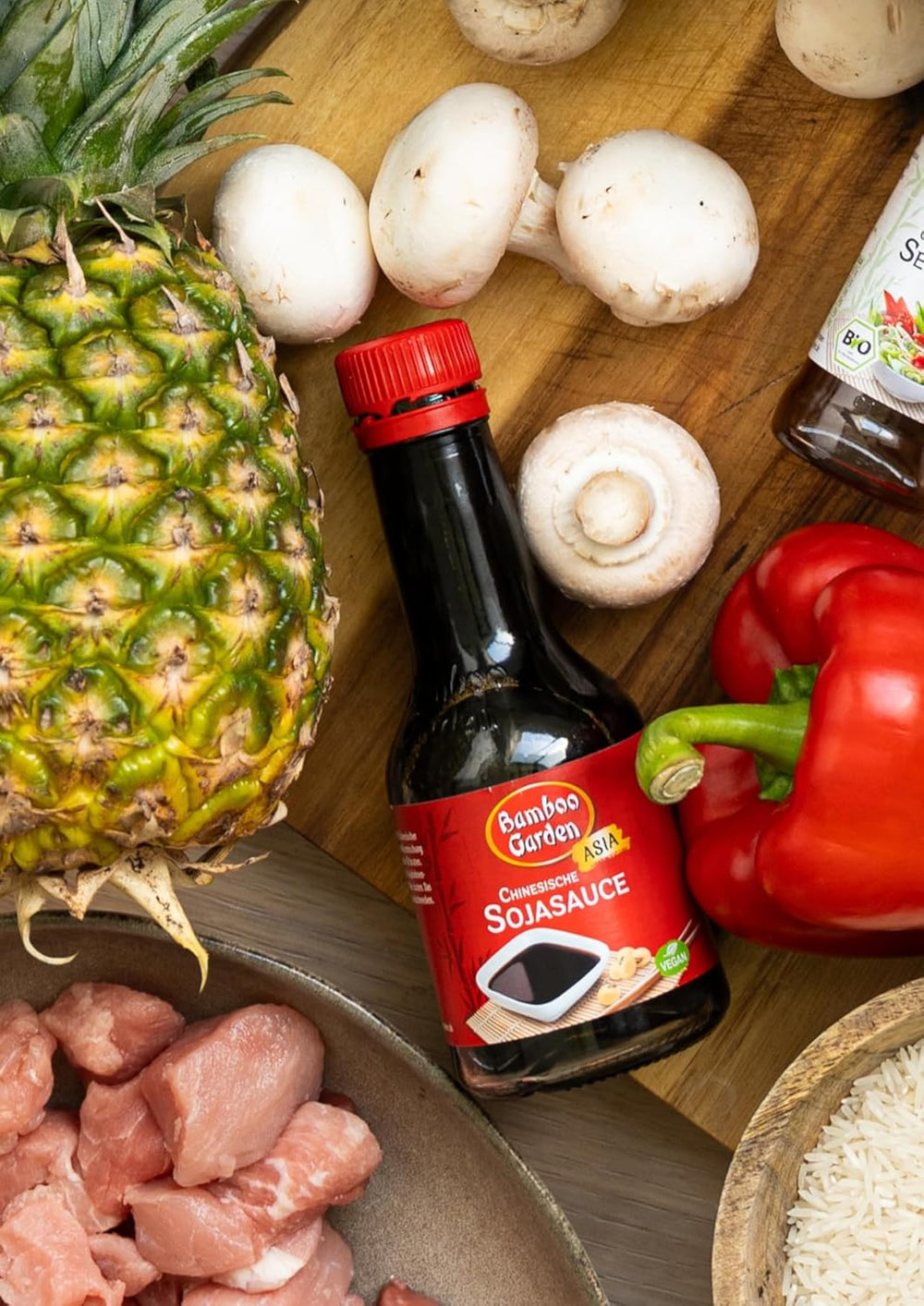 Bamboo Garden - Chinesische Sojasauce, Würzsauce für Fleisch, Geflügel, Gemüse und vieles more, 1 x 200 ml (Verpackungsdesign kann abweichen)