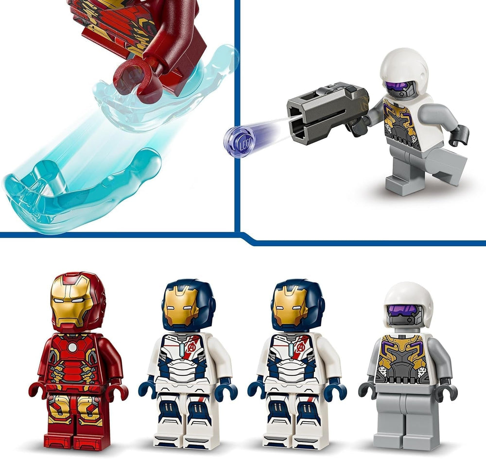 LEGO Marvel Iron Man y Legión de Hierro vs. Soldado Hydra, juguete de construcción de Los Vengadores, juego creativo para niños y fanáticos de los superhéroes, regalo para niños y niñas de 6 años 76288 Juegos de construcción Besuche den LEGO-Store