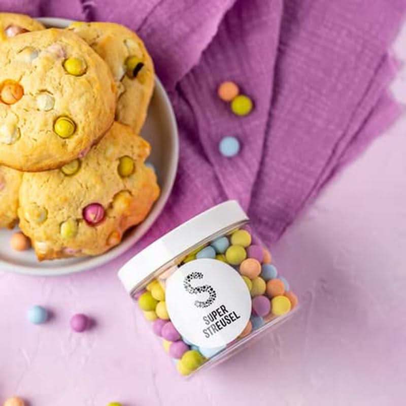 Super Streusel, Perlas de Azúcar Comestibles con Relleno de Chocolate, 170 gramos Naty Shop