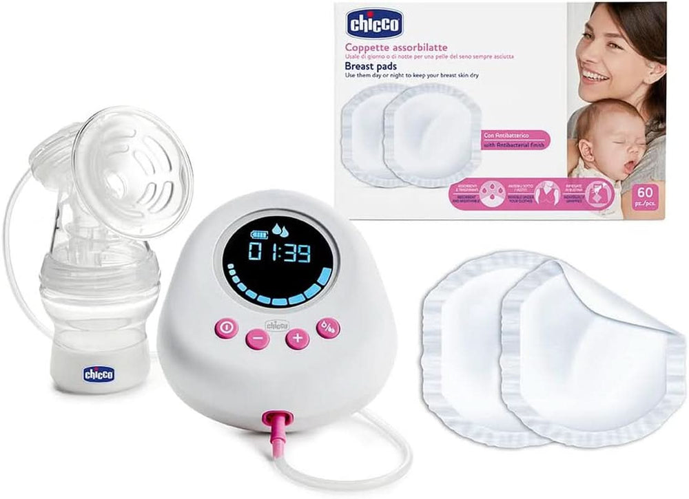 Chicco, Sacaleches eléctrico portátil, 5 niveles de intensidad, 150 ml Accesorios Alimentación y Lactancia Bebe Naty Shop Milchpumpe + Sauger