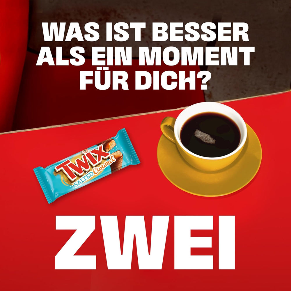 Barras de chocolate con caramelo salado Twix | Paquete de chocolate a granel | 30 barras dobles (30 x 46 g)