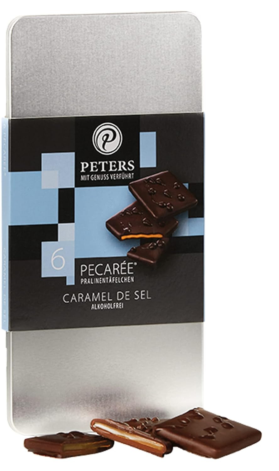 Peters, Batoane cu trufe si alcool, 63 grame Bomboane de Ciocolata Naty Shop Set de 6 bucati Caramel De Sel