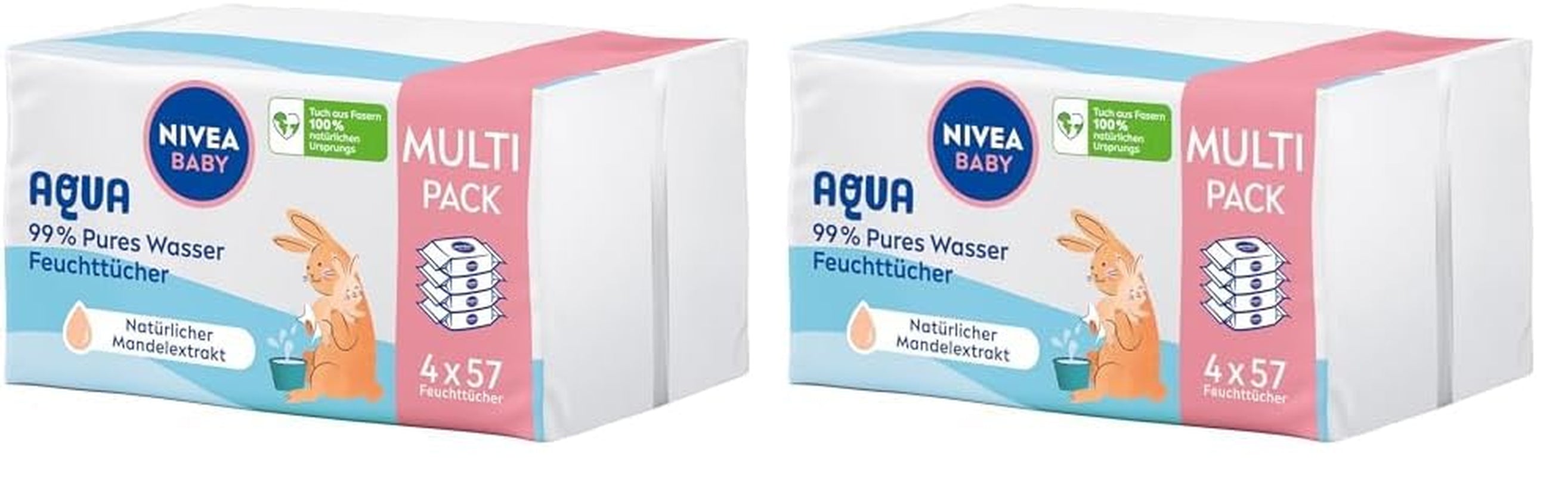 NIVEA Baby Aqua toallitas húmedas 4x57 piezas