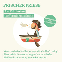 Bea mai mult ceai FRISCHER FRIESE - Ceai din plante bio | Amestec de mentă | Ceai de mentă bio | Ceai vrac în cutie de ceai | Cadou I 50 G