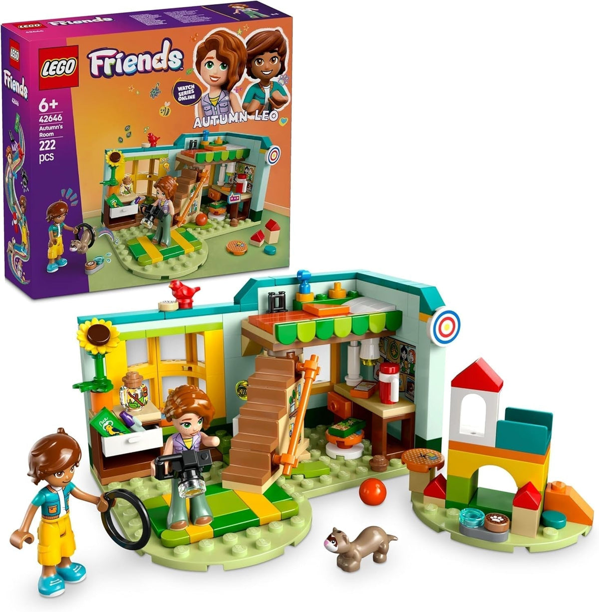 LEGO Friends Juego de Construcción y Juego de Habitación de Otoño para Juego de Roles Creativo, Set para Niñas de 6 Años en Adelante con 2 Minifiguras y una Figura de Hurón, Juguete Educativo 42646 Juegos de Construcción Besuche den LEGO-Store Default Title