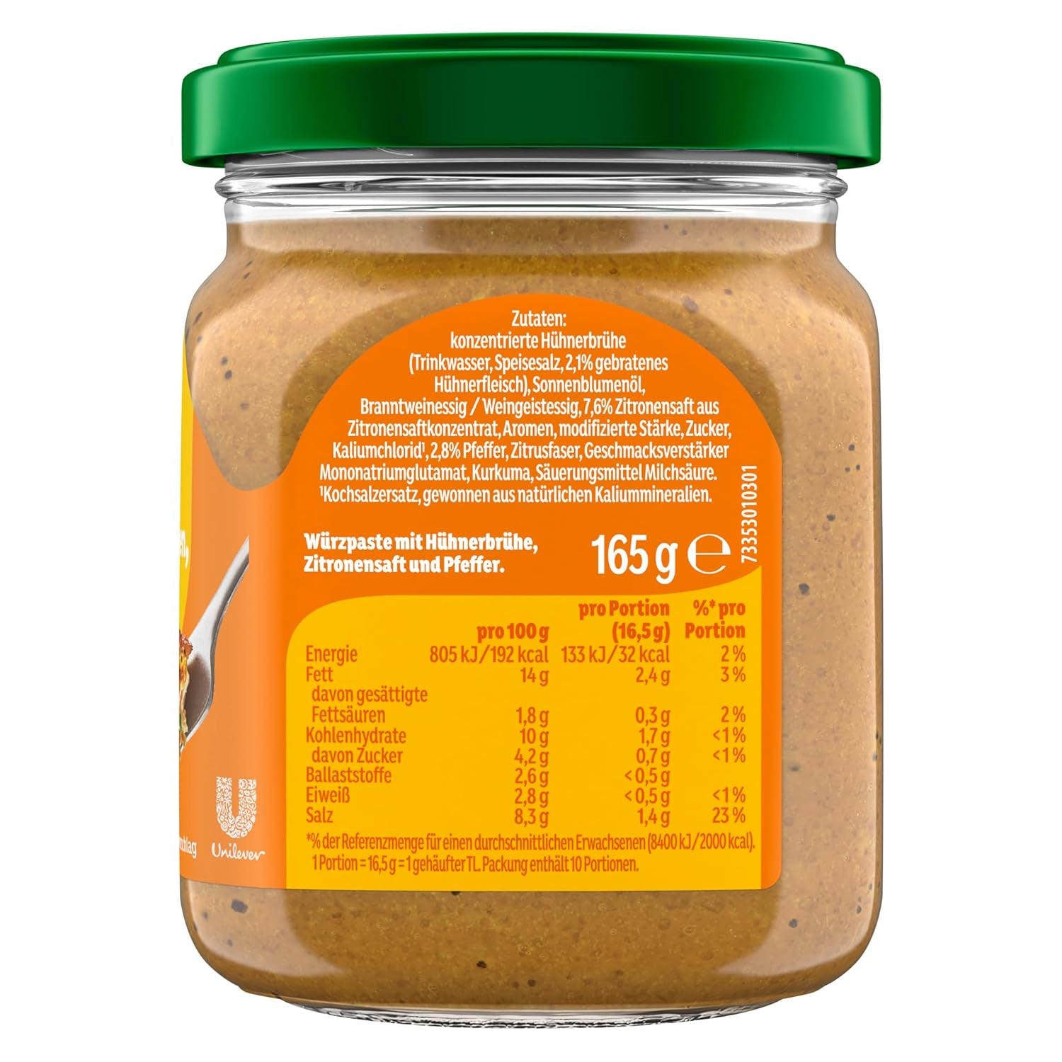 Knorr Schnell gewürzt Kochpaste Gebratenes Hühnchen, Zitrone & Pfeffer einfach & schnell für einen besonders intensivoven, geballten Gesmack 165 g