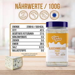 EASY YUMMY - Käsepulver 300g | Käsegeschmack instantáneo para Mahlzeiten y snacks | Immer Bereit, Keine Kühlung Nötig | Queso 100% auténtico | Ideal como cobertura para palomitas de maíz