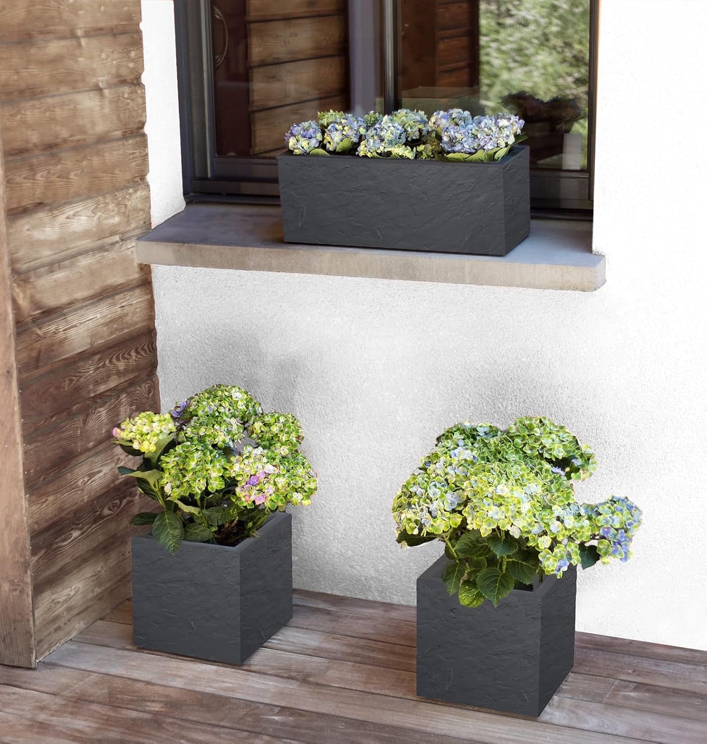 Ghiveci gri antracit 30 cm