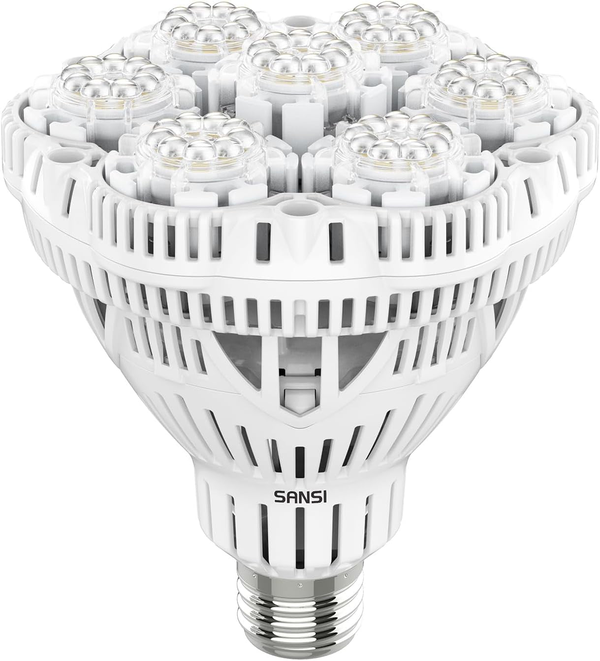 SANSI 36W Espectro Completo E27 Planta de Interior Luz de Cultivo LED Lámparas de Cultivo de Alto PPFD para Invernadero Jardín Flor Vegetal Hidroponía Tamaño Ø11.5 * 13.3cm