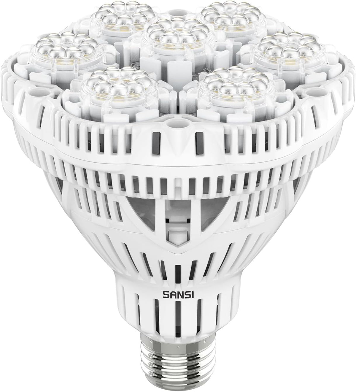 SANSI 36W Espectro Completo E27 Planta de Interior Luz de Cultivo LED Lámparas de Cultivo de Alto PPFD para Invernadero Jardín Flor Vegetal Hidroponía Tamaño Ø11.5 * 13.3cm