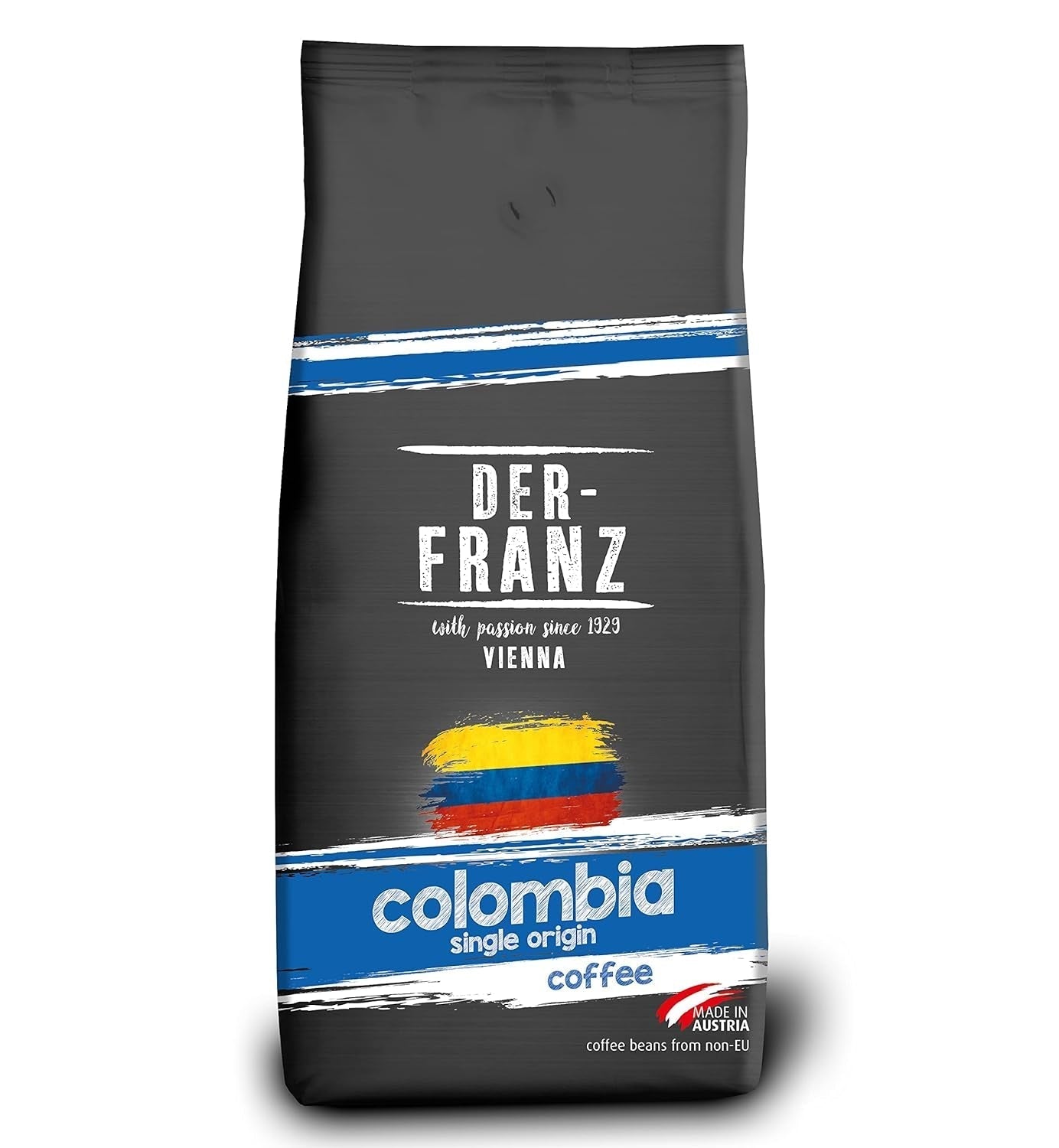 DER-FRANZ Crema de Café, Intensidad 4/5, 100% Arábica, granos de café enteros Café Naty Shop 1 Kg Colombia