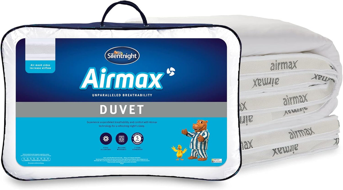 Silentnight Colcha Airmax, 10,5 tog, cama de matrimonio, blanco Edredones y edredones Naty Shop Cama de matrimonio Doble