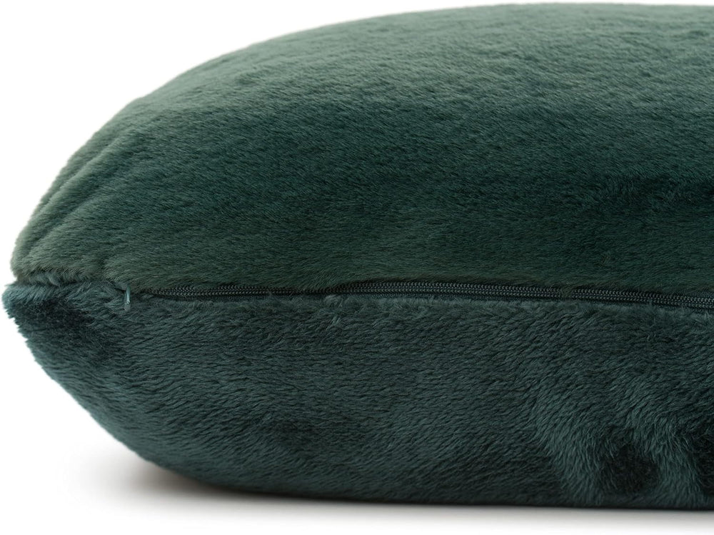 Gözze - Cómoda funda de almohada, Merino Feeling, 50X50 Cm - Verde oscuro Camas y mantas Besuche den Gözze-Store