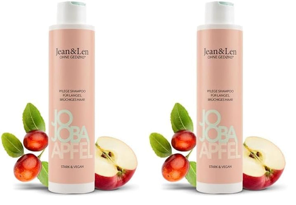 Jean & Len Care Champú Jojoba & Manzana, nutre el cabello largo y frágil, 300 ml Ducha y baño Jean & Len 2 x 300 ml