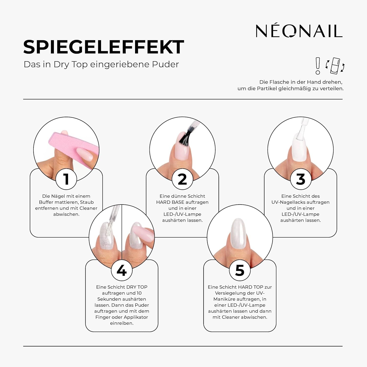 NÉONAIL Liquid Nail Powder Chameleon 04 - Flüssiger Nagelpuder - Chrome Nail Powder - Glitzer Nägel Puder - Nail Art - Nageldesign Zubehör - Glitter Powder - Chrom Nagelpuder - Grün, Gelb - 6,5 Ml