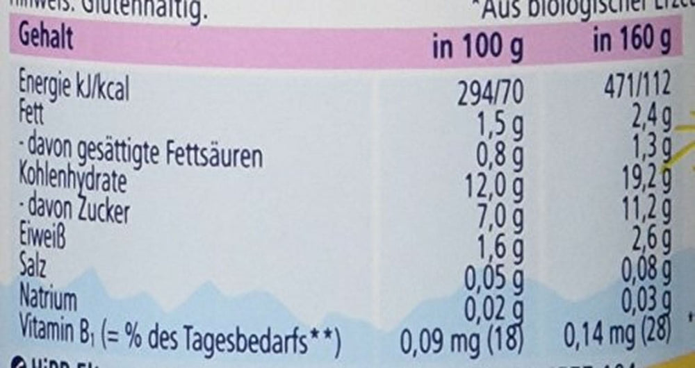 Muesli Hipp con fresas y yogur de manzana, paquete de 6 X 160 gramos Madre e Hijo Naty Shop