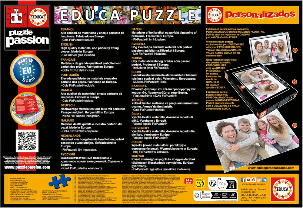 Educa - Puzzle de 1500 piezas para adultos | El jardín japonés. Dimensiones: 85 X 60 cm. Incluye pegamento para rompecabezas Fixpuzzle. Durante 14 años (19937) Puzzle Naty Shop