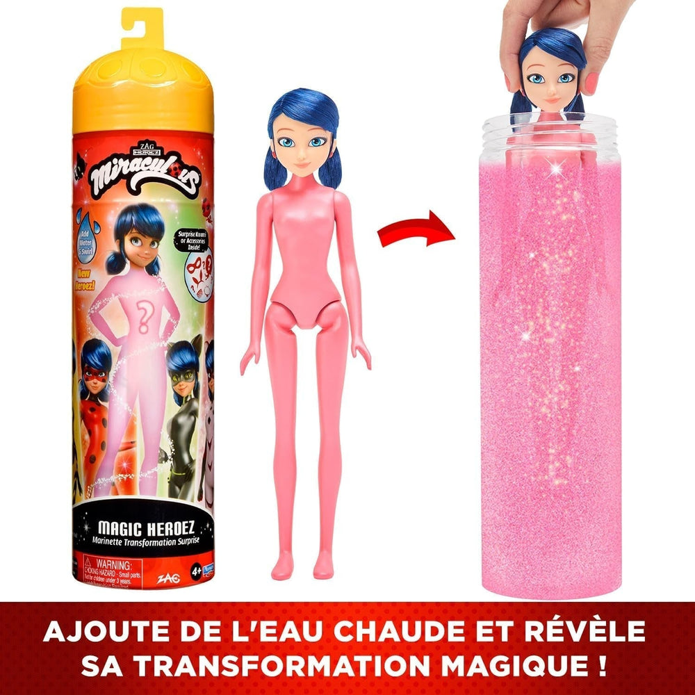 Bandai - Miraculous Ladybug - Muñeca Marinette Cambio De Color Sorpresa - Muñeca Articulada Miraculous, 26 Cm + 3 Sorpresas - Modelo Aleatorio - P50390 Muñecas Naty Shop