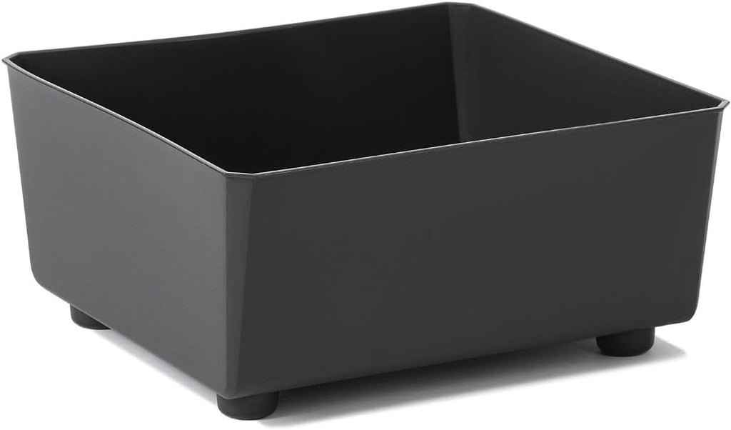 Jardinieră dreptunghiulară LAMELA cu picioare elegante – Ghiveci gri cu aspect de beton, fabricat din plastic robust, 37x17 cm, 6L – Rezistent la intemperii și ușor de curățat – Pentru interior și exterior