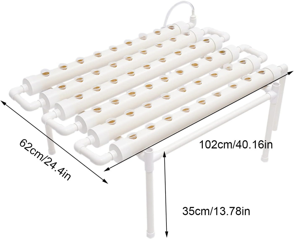 Hydroponische Systeme Grow Set Hydrokultur Plant Vegetal Hydroponisches Pflanzen BewäSserung System Garten Kit Herramienta de jardín Pflanze Sites Cultivo hidropónico Hydroponisches Anzuchtsystem 54LöCher 6Rohr