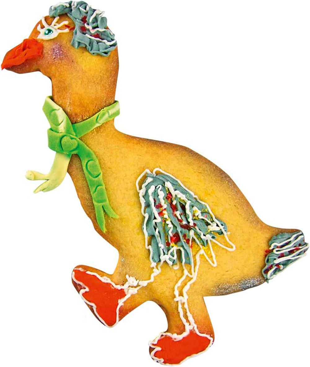 Städter 109131 Formă de biscuiți în formă de gâscă cu tijă, oțel inoxidabil, 17 cm, argintiu