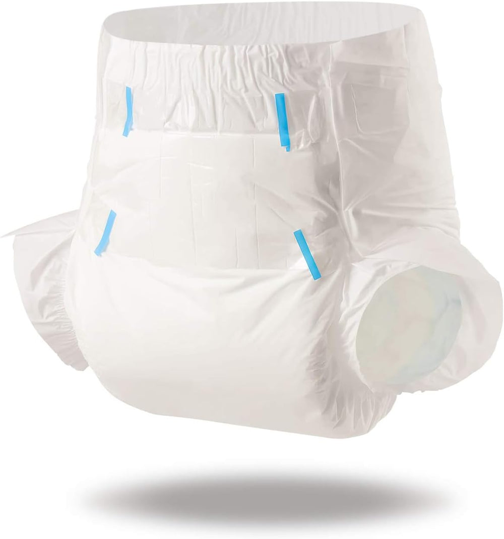 CutiePlusU Pañales para adultos, superficie seca, máxima absorbencia durante la noche, pañal desechable para incontinencia - azul, rosa, blanco, paquete de 3 (mediano 71-96 cm)