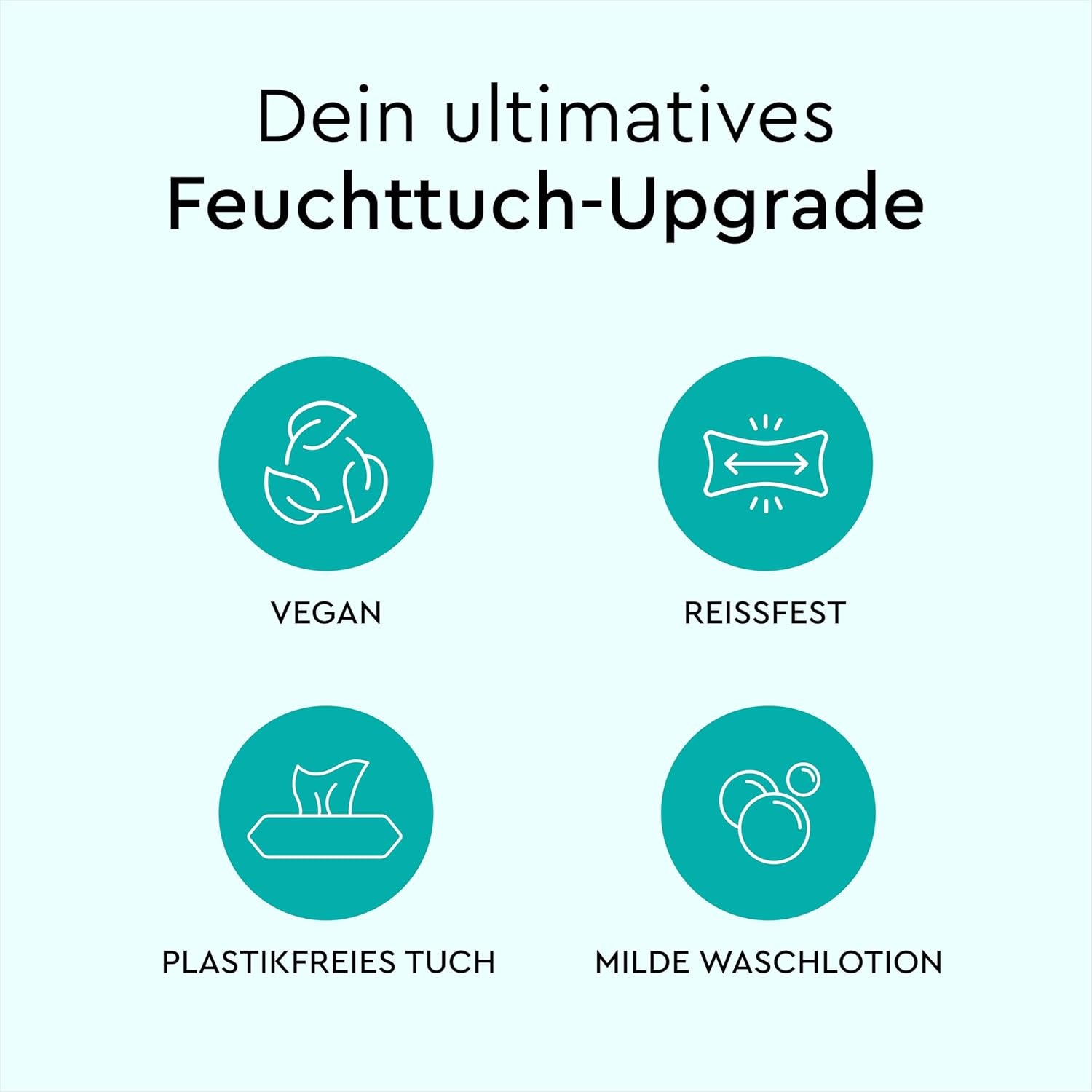 LILLYDOO Toallitas húmedas 50 unidades 100% sin plástico Toallita extra grande sin perfume