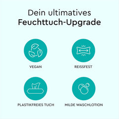 LILLYDOO Toallitas húmedas 50 unidades 100% sin plástico Toallita extra grande sin perfume