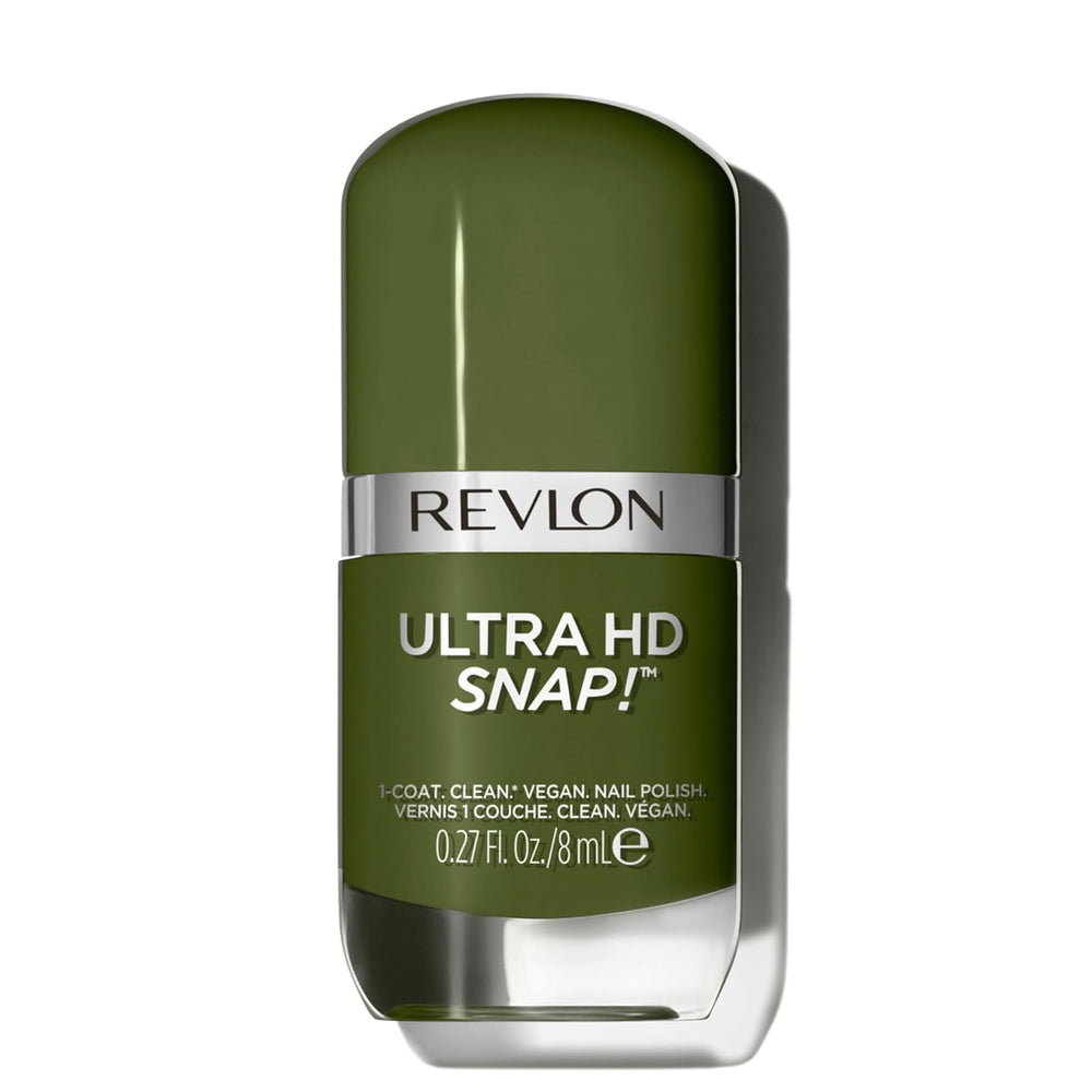 Revlon Ultra HD Snap Esmalte de uñas Fórmula vegana de larga duración Secado rápido Una capa Color de cobertura total (8 ml) Hot Stuff (007) Unisex