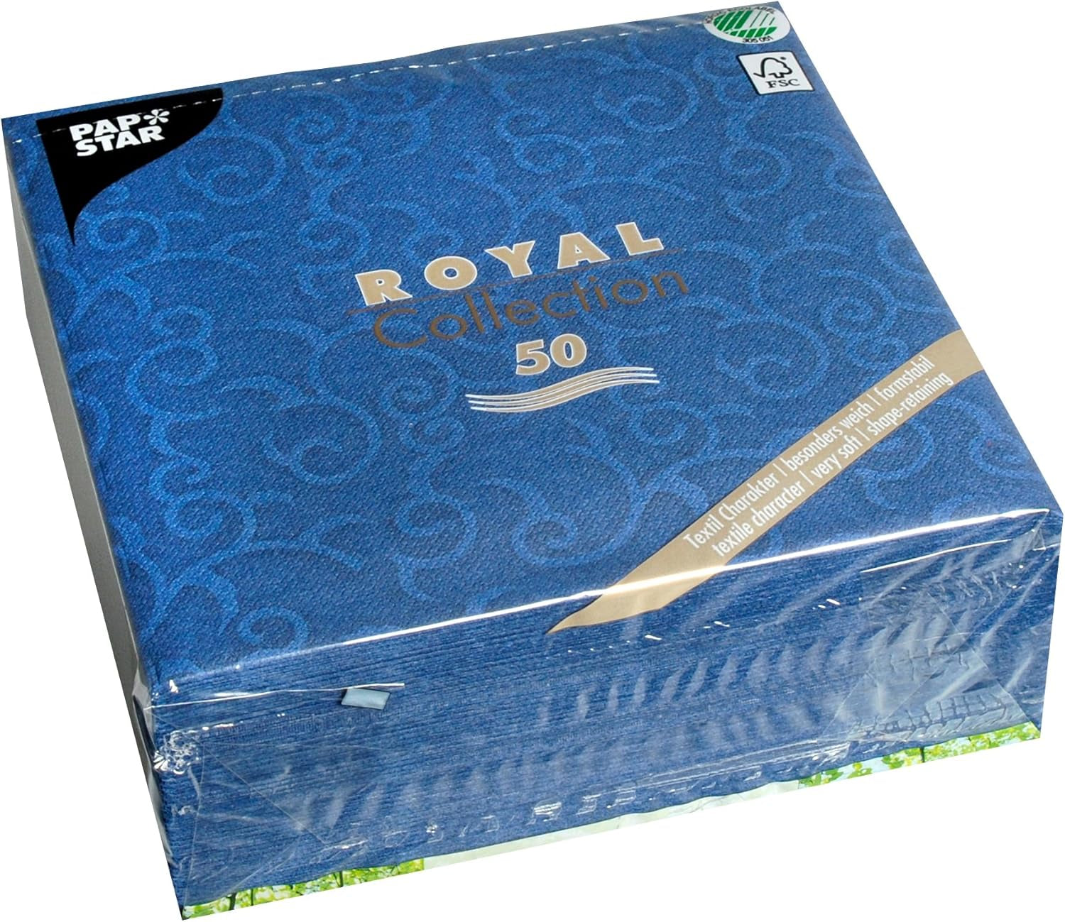 Papstar, 50 șervețele "ROYAL Collection" 1/4-fold 40 Cm X 40 Cm șampanie "Casali", #84877