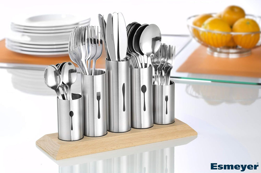 Portacubiertos de acero inoxidable, 1 paquete, Plata Naty Shop Kitchen