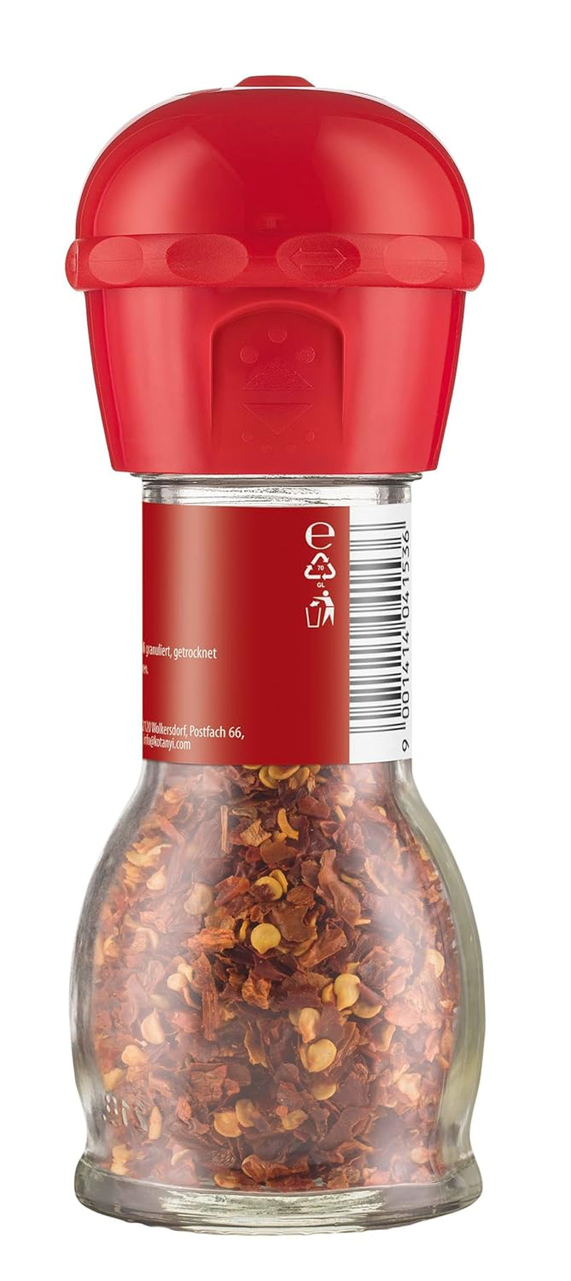 KOTÁNYI Chili Birdseye Pepperoncini Mühle, scharf zum frischen Mahlen, paquete 1 (1 x 27 g)