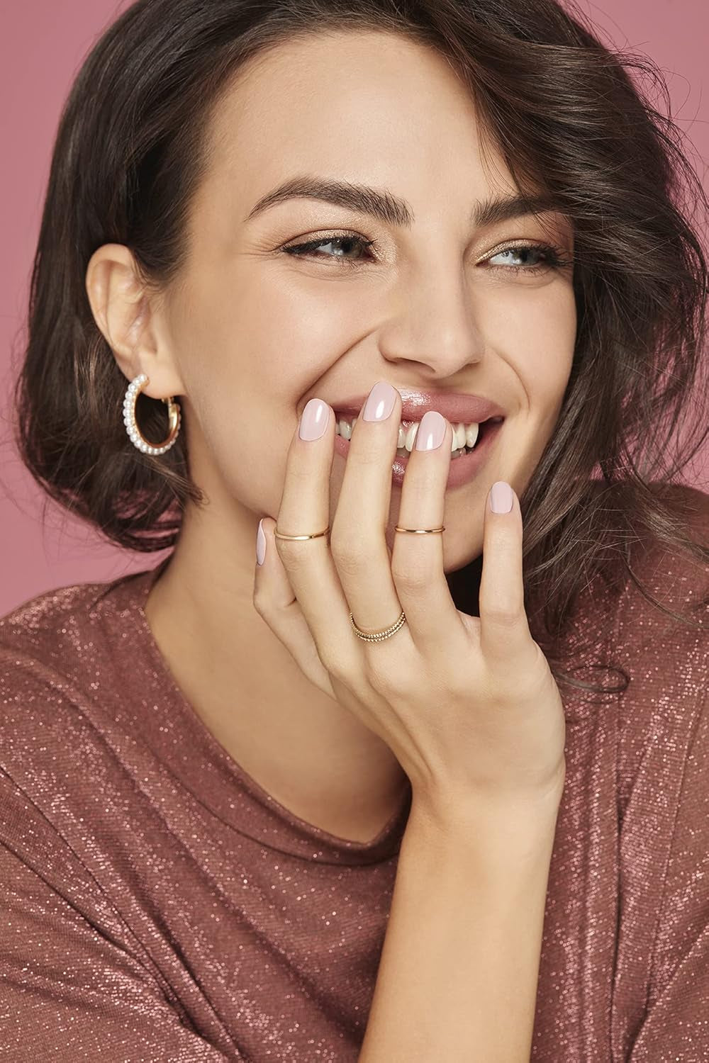 Set de esmaltes Milano para fortalecer las uñas quebradizas e hinchadas, 9,5 ml y esmalte 10 Days Long N.882 Nude Rose, efecto brillante de larga duración, 11 ml