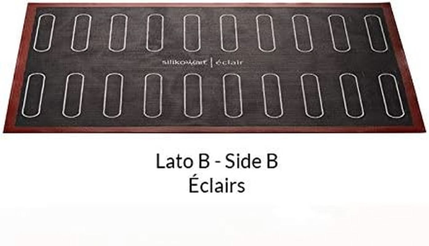 Silikomart Profesional, Tapete de Silicona Microperforado Para Hornear Eclair Dos Niñas 58,3 x 38,4 cm Cocina Naty Shop