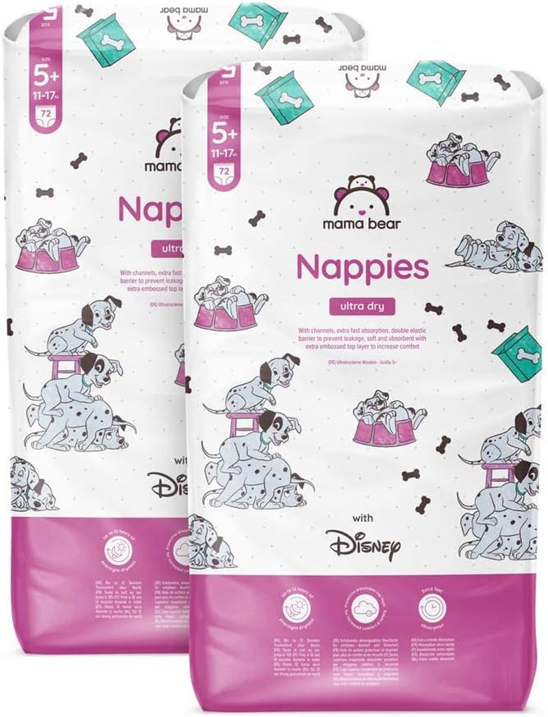 Marca Amazon: Mama Bear Disney Pañales ultra secos, tamaño 3 (4-9 kg) - Caja mensual, blanco, 172 unidades (2 paquetes de 86)