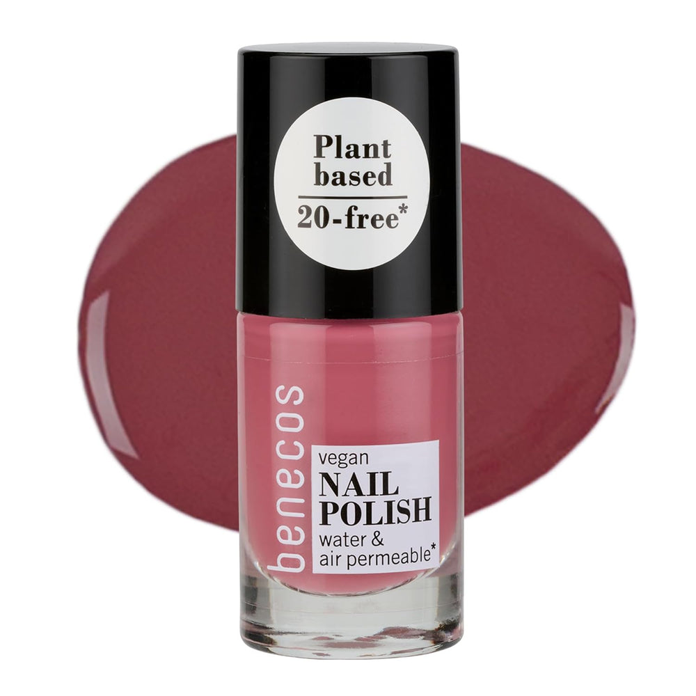 Benecos 20-Free Esmalte de uñas vegano misterioso - Esmalte de uñas a base de plantas - Secado rápido y larga duración - Permeable al agua - Enriquecido con biotina - 5 ml