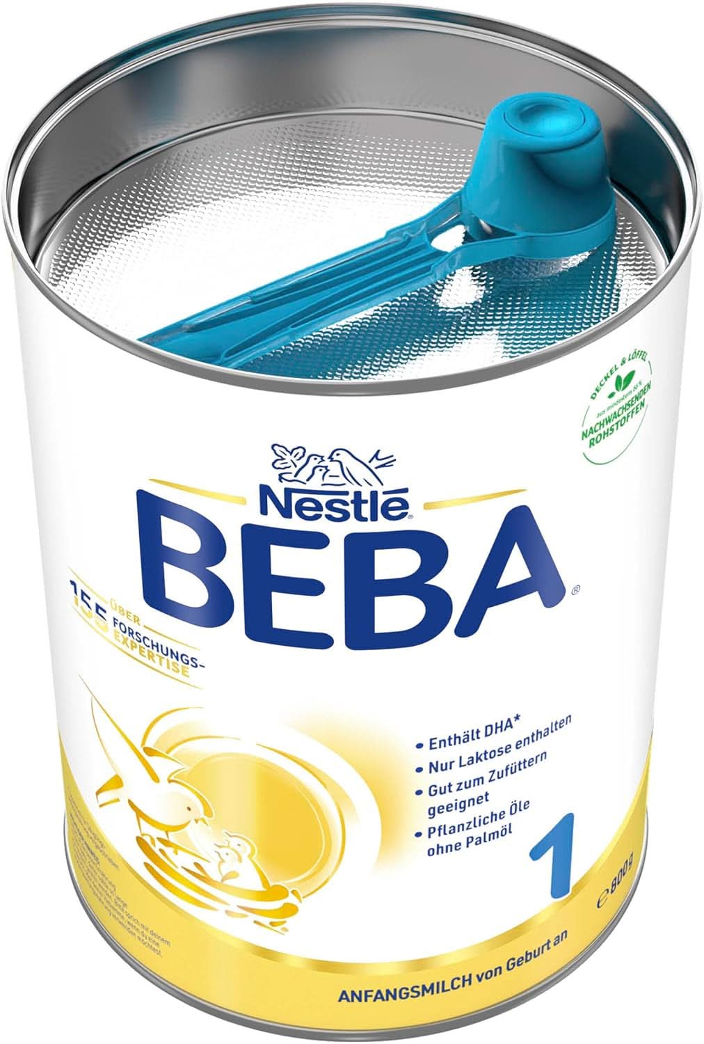 BEBÉ 1 leche inicial desde el nacimiento, solo lactosa, sin aceite de palma, paquete 3 (3 x 800 g) Tienda Madre e Hijo Naty