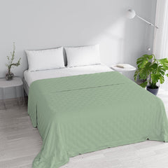 Ropa de cama italiana colcha de verano CHIC, microfibra, DOBLE 250X250Cm, verde claro Edredones y edredones Naty Shop