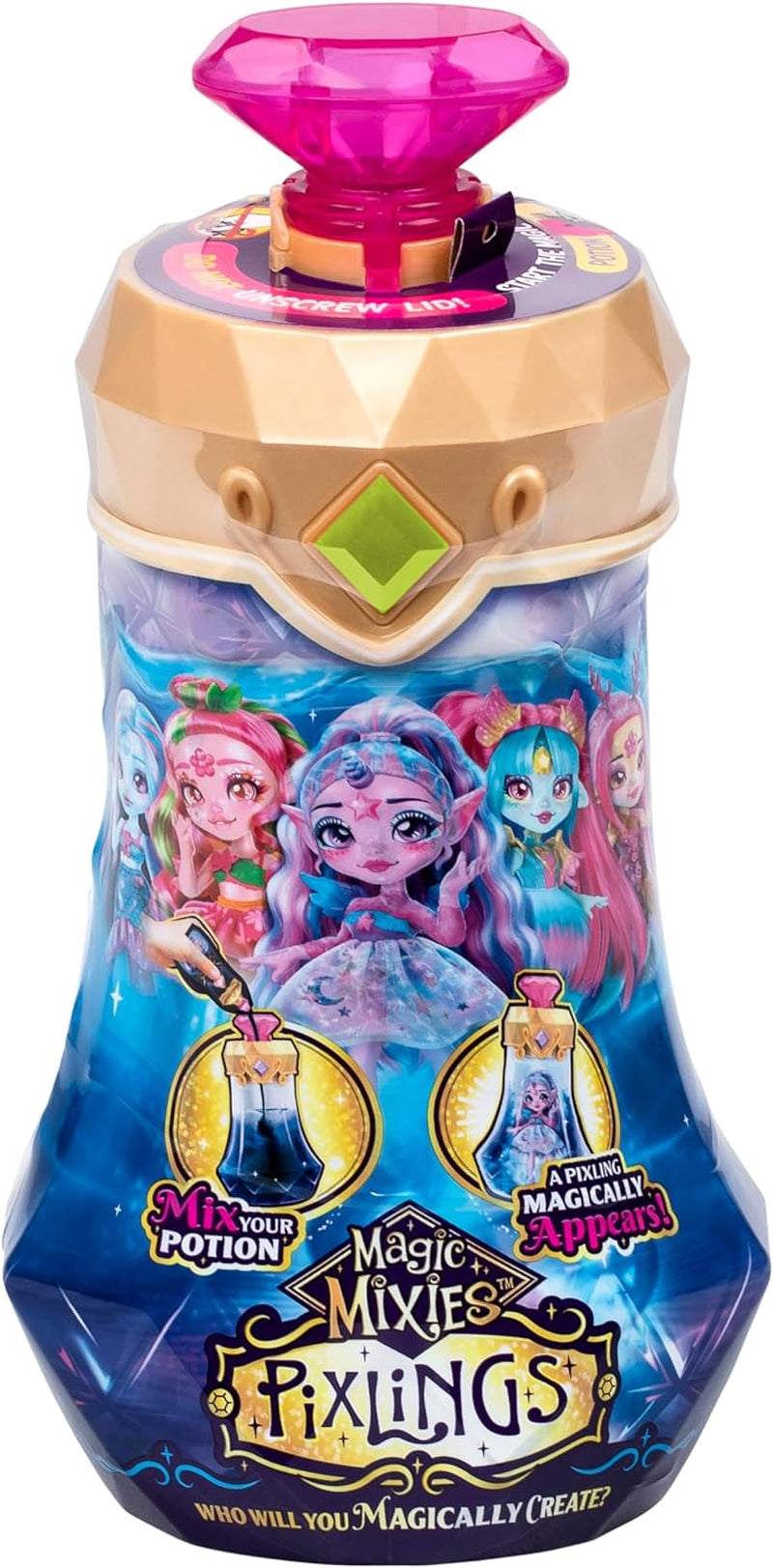 Pixlings Puppe Faye im REH-Look: Magische Enthüllung der wunderschönen, detailreichen 16,5 cm großen Pixlings-Puppe in Einer Zaubertrank-Flasche