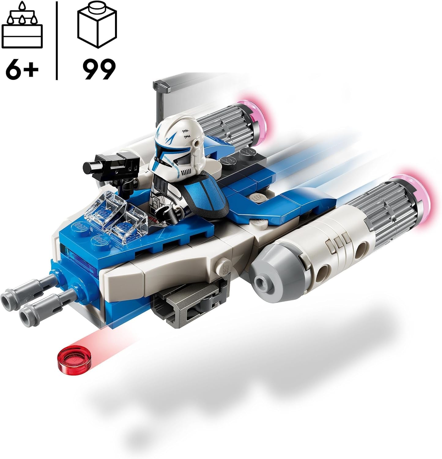 LEGO Star Wars Microfighter Ala-Y del Capitán Rex Ladrillos de construcción Nave estelar coleccionable Idea de regalo para niños y niñas a partir de 6 años 75391 Juegos de construcción Besuche den LEGO-Store