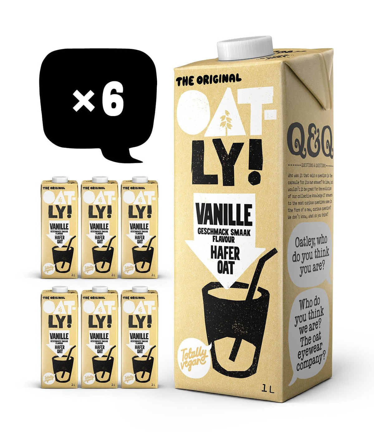 Oatly Haferdrink Vainilla 1L (paquete de 6)