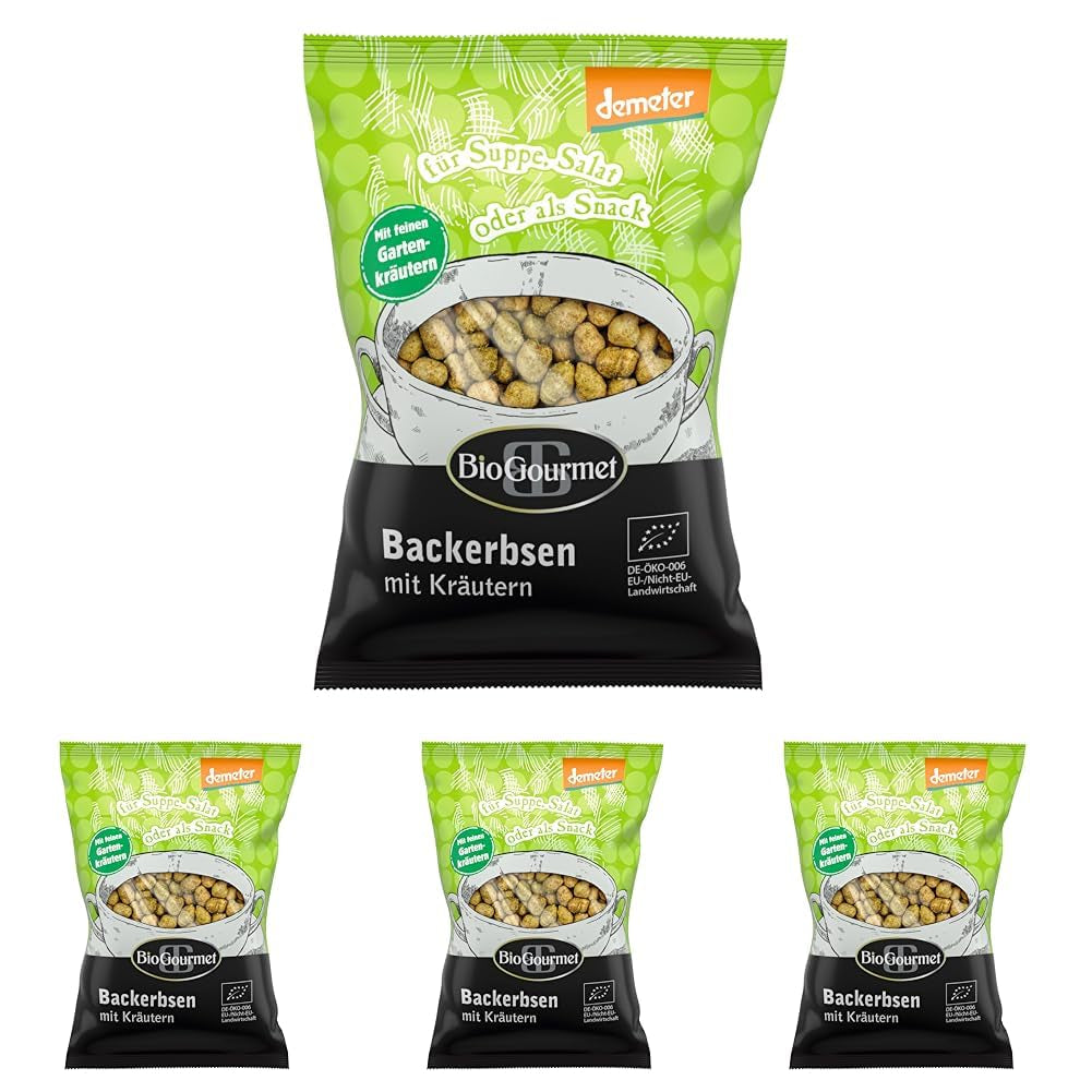 Crutones BioGourmet con hierbas, para sopa, ensalada o snack, orgánico, Demeter, 100g