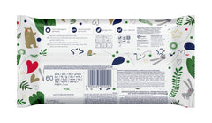 Toallitas húmedas Kindii Natural Balance para bebés - (1 x 60 uds.) Toallitas húmedas para bebés y niños - Protectoras, Aloe Vera, Fragancia delicada - 60 uds.