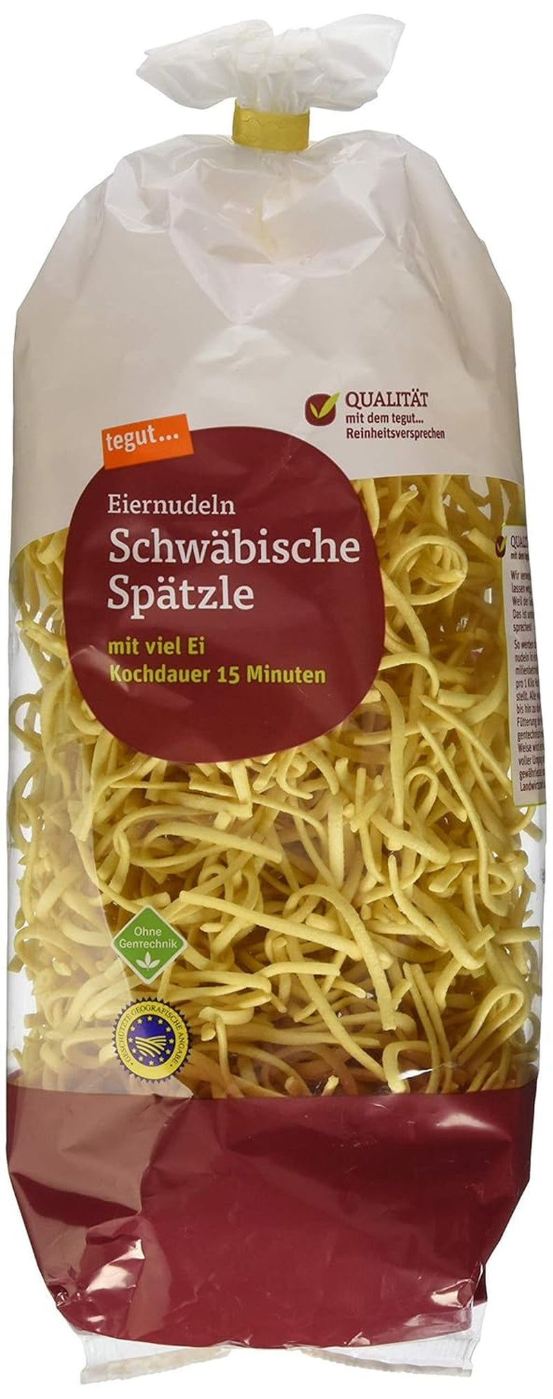 tegut... Fideos con huevo Spätzle de Suabia, 1 x 500 g