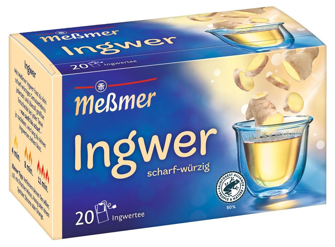 Meßmer Căpșuni-portocale | 20 pliculețe de ceai | Fără gluten | Fără lactoză | Vegan