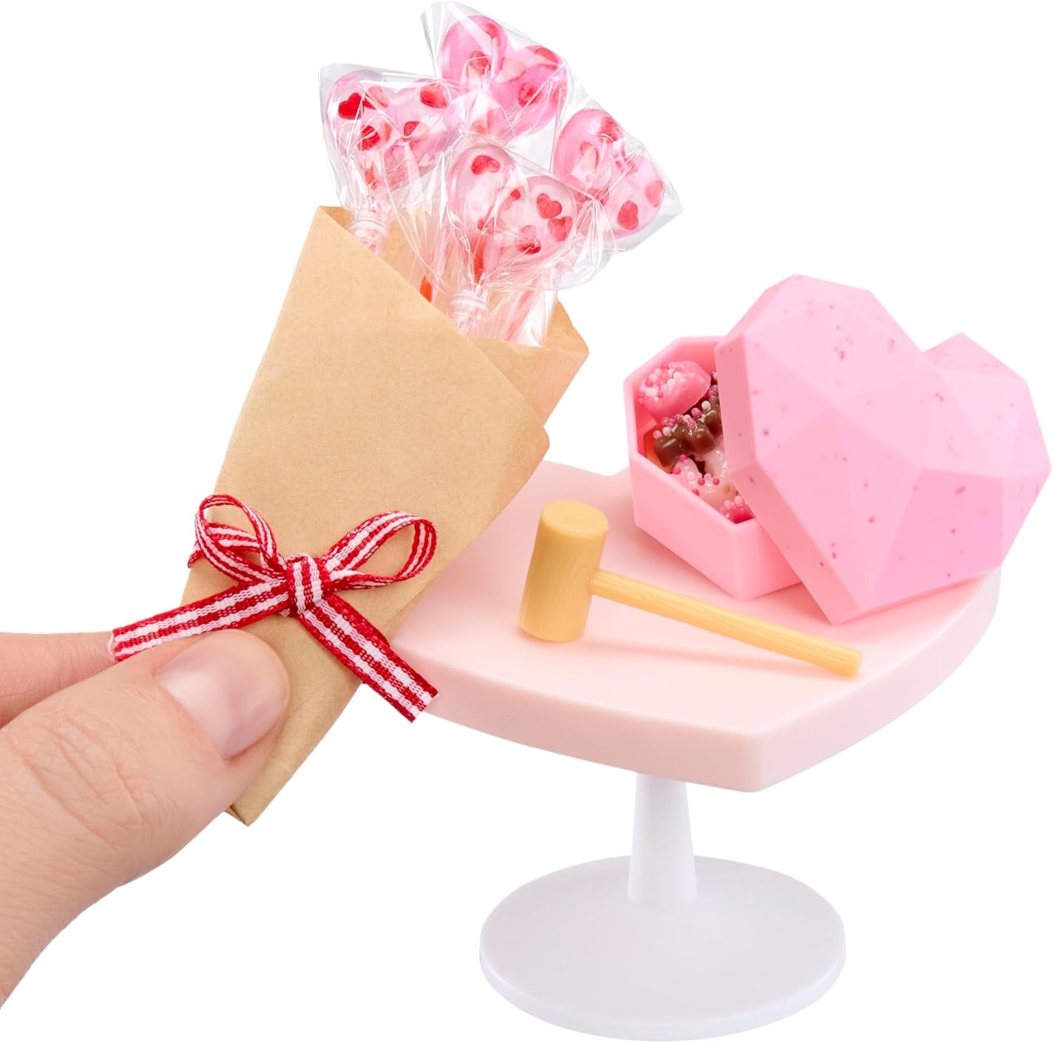 Miniversul MGA - Make It Mini with Love - Mini obiecte de colecție, kit de artizanat din rășină DIY, serie de Ziua Îndrăgostiților, replici de alimente, necomestibile - pentru colecționari și copii cu vârsta de 8 ani și peste